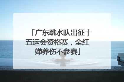 广东跳水队出征十五运会资格赛，全红婵养伤不参赛