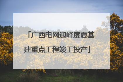 广西电网迎峰度夏基建重点工程竣工投产