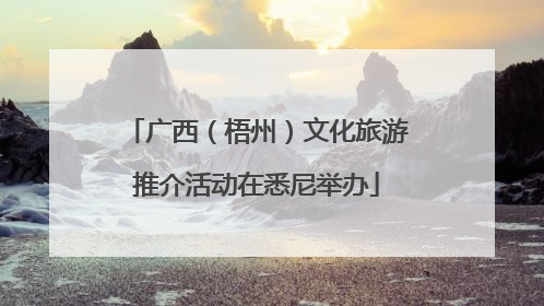 广西（梧州）文化旅游推介活动在悉尼举办