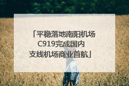 平稳落地南阳机场 C919完成国内支线机场商业首航