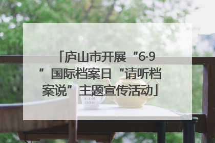 庐山市开展“6·9”国际档案日“请听档案说”主题宣传活动