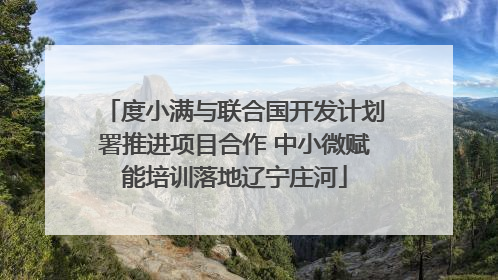 度小满与联合国开发计划署推进项目合作 中小微赋能培训落地辽宁庄河