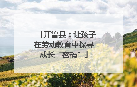 开鲁县：让孩子在劳动教育中探寻成长“密码”