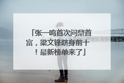 张一鸣首次问鼎首富，梁文锋跻身前十！最新榜单来了