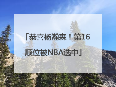 恭喜杨瀚森！第16顺位被NBA选中