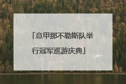 意甲那不勒斯队举行冠军巡游庆典
