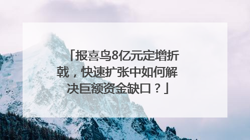 报喜鸟8亿元定增折戟，快速扩张中如何解决巨额资金缺口？