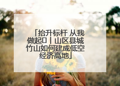 抬升标杆 从我做起⑭丨山区县城竹山如何建成低空经济高地
