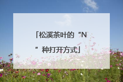 松溪茶叶的“N”种打开方式