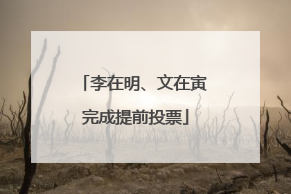 李在明、文在寅完成提前投票