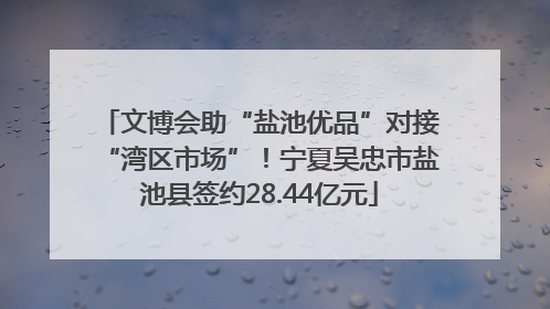 文博会助“盐池优品”对接“湾区市场”！宁夏吴忠市盐池县签约28.44亿元