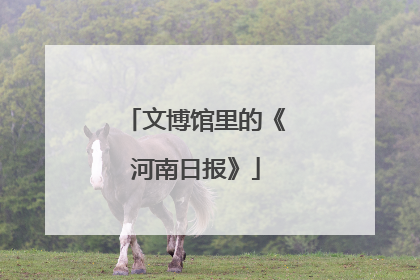 文博馆里的《河南日报》