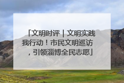 文明时评｜文明实践我行动！市民文明巡访，引领淄博全民志愿