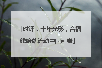 时评：十年光影，合福线绘就流动中国画卷