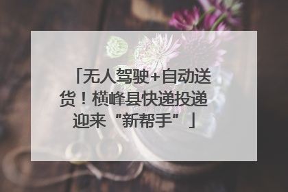 无人驾驶+自动送货！横峰县快递投递迎来“新帮手”