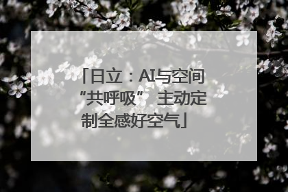 日立：AI与空间“共呼吸” 主动定制全感好空气