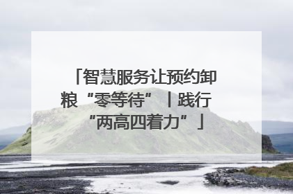 智慧服务让预约卸粮“零等待”丨践行“两高四着力”