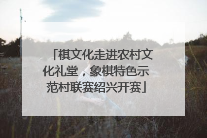 棋文化走进农村文化礼堂，象棋特色示范村联赛绍兴开赛