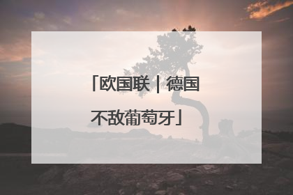 欧国联｜德国不敌葡萄牙