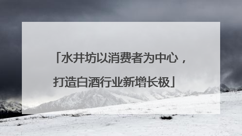 水井坊以消费者为中心，打造白酒行业新增长极