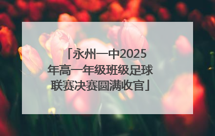 永州一中2025年高一年级班级足球联赛决赛圆满收官