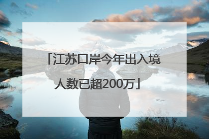 江苏口岸今年出入境人数已超200万