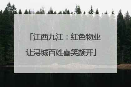 江西九江：红色物业让浔城百姓喜笑颜开