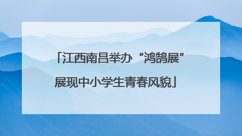 江西南昌举办“鸿鹄展” 展现中小学生青春风貌