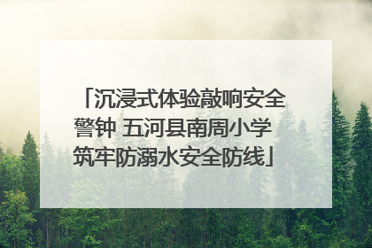 沉浸式体验敲响安全警钟 五河县南周小学筑牢防溺水安全防线
