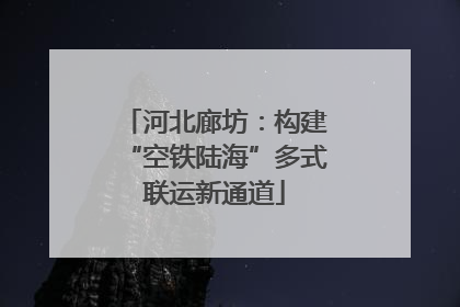 河北廊坊：构建“空铁陆海”多式联运新通道