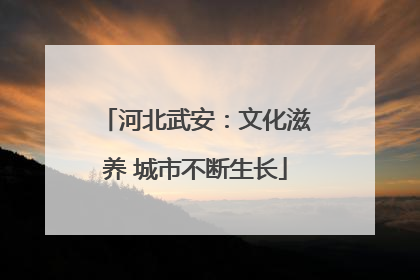 河北武安：文化滋养 城市不断生长