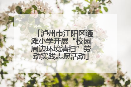 泸州市江阳区通滩小学开展“校园周边环境清扫”劳动实践志愿活动