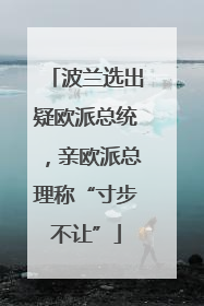 波兰选出疑欧派总统，亲欧派总理称“寸步不让”