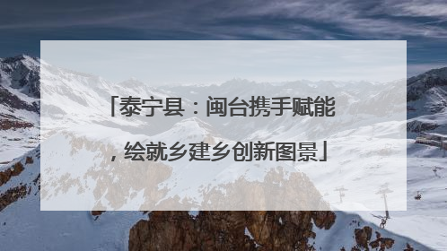 泰宁县：闽台携手赋能，绘就乡建乡创新图景