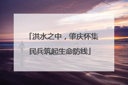 洪水之中，肇庆怀集民兵筑起生命防线