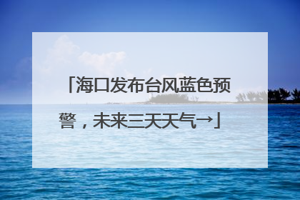 海口发布台风蓝色预警，未来三天天气→
