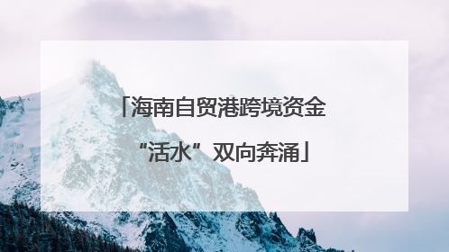 海南自贸港跨境资金“活水”双向奔涌