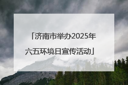 济南市举办2025年六五环境日宣传活动