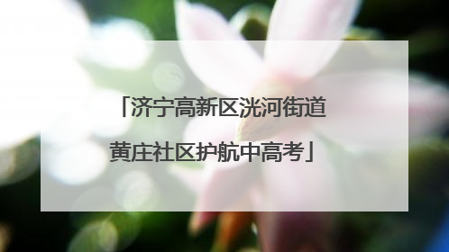 济宁高新区洸河街道黄庄社区护航中高考