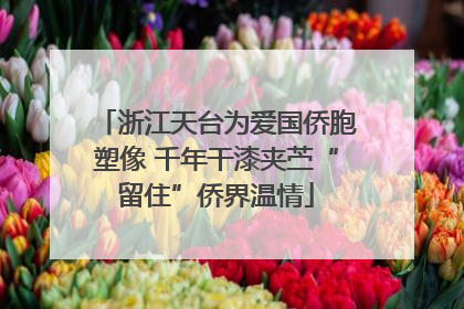 浙江天台为爱国侨胞塑像 千年干漆夹苎“留住”侨界温情