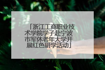 浙江工商职业技术学院学子赴宁波市军休老年大学开展红色研学活动