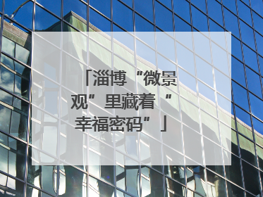 淄博“微景观”里藏着“幸福密码”