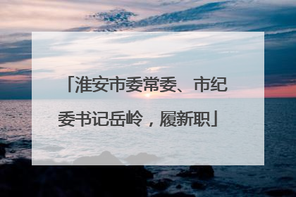 淮安市委常委、市纪委书记岳岭，履新职
