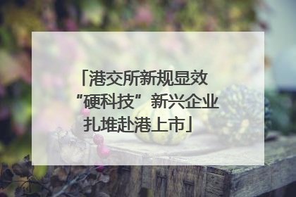 港交所新规显效 “硬科技”新兴企业扎堆赴港上市