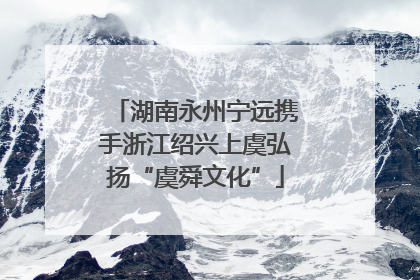 湖南永州宁远携手浙江绍兴上虞弘扬“虞舜文化”