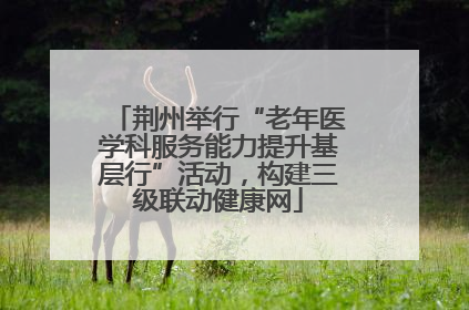 荆州举行“老年医学科服务能力提升基层行”活动，构建三级联动健康网