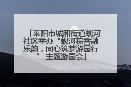 莱阳市城厢街道蚬河社区举办“蚬河粽香融乐韵，同心筑梦游园行” 主题游园会