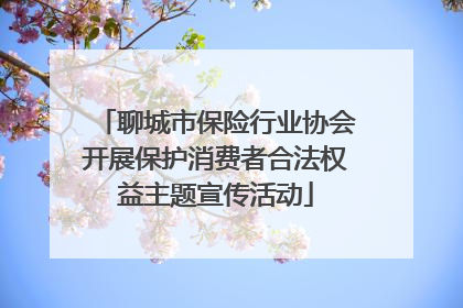 聊城市保险行业协会开展保护消费者合法权益主题宣传活动