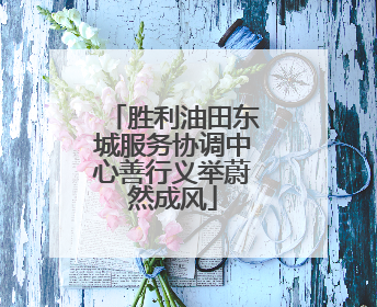 胜利油田东城服务协调中心善行义举蔚然成风