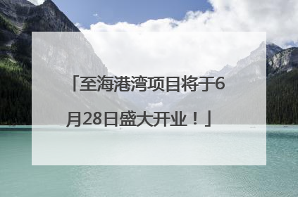 至海港湾项目将于6月28日盛大开业！